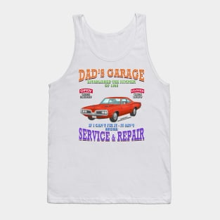 Dad's Garage Muscle Car Racing Hot Rod Novelty Gift Tank Top